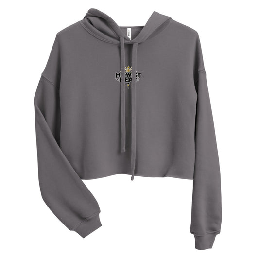 Midwest Heat - Black Gold Crop Hoodie