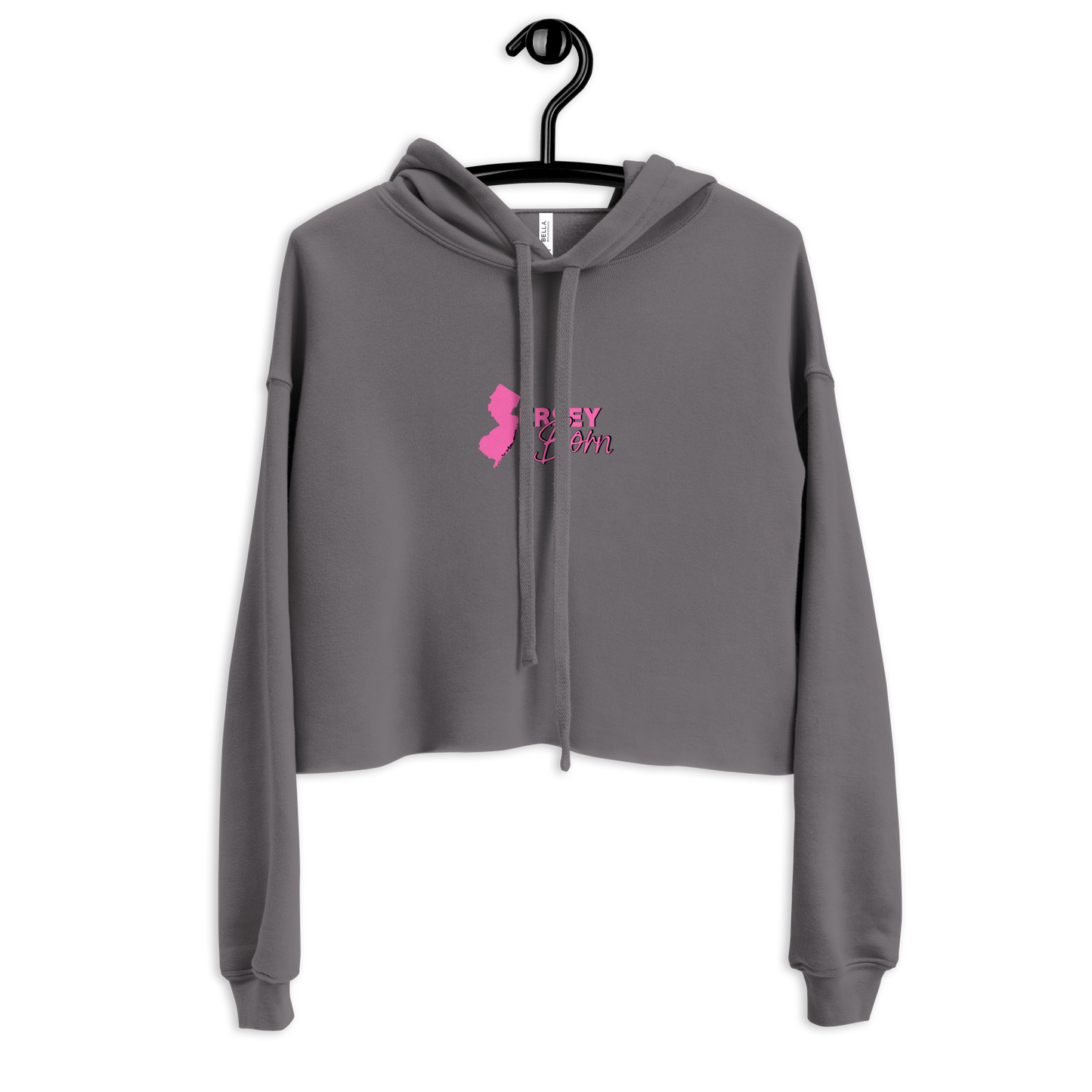 Jersey Born - Pink Scheme Crop Hoodie