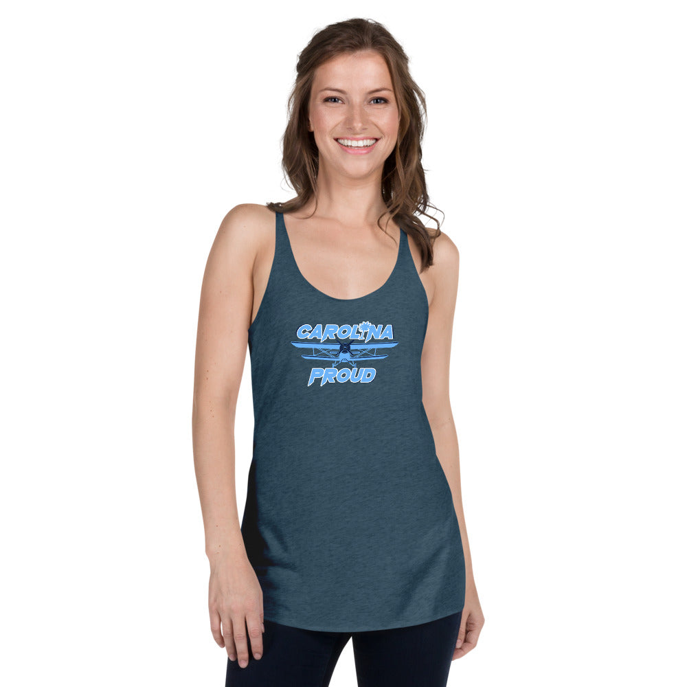 Carolina Proud - Blue Flight Lady Racerback Tank