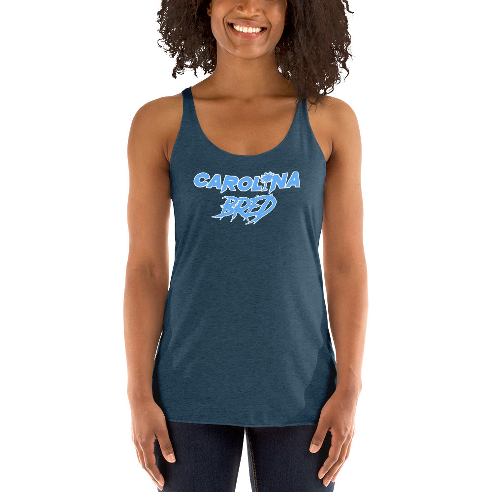 Carolina Bred - Light Blue Scheme Lady Racerback Tank