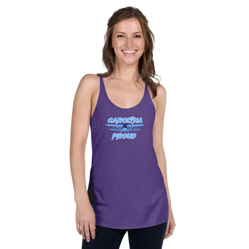 Carolina Proud - Blue Flight Lady Racerback Tank