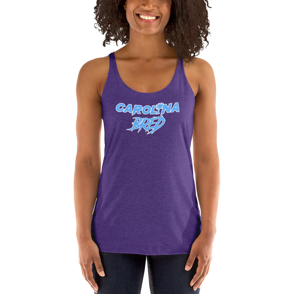 Carolina Bred - Light Blue Scheme Lady Racerback Tank