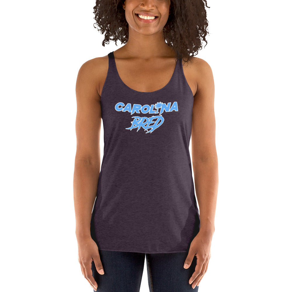 Carolina Bred - Light Blue Scheme Lady Racerback Tank