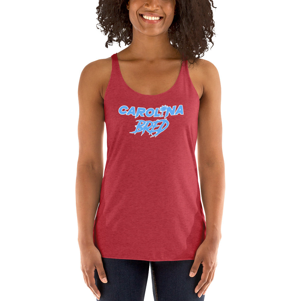 Carolina Bred - Light Blue Scheme Lady Racerback Tank