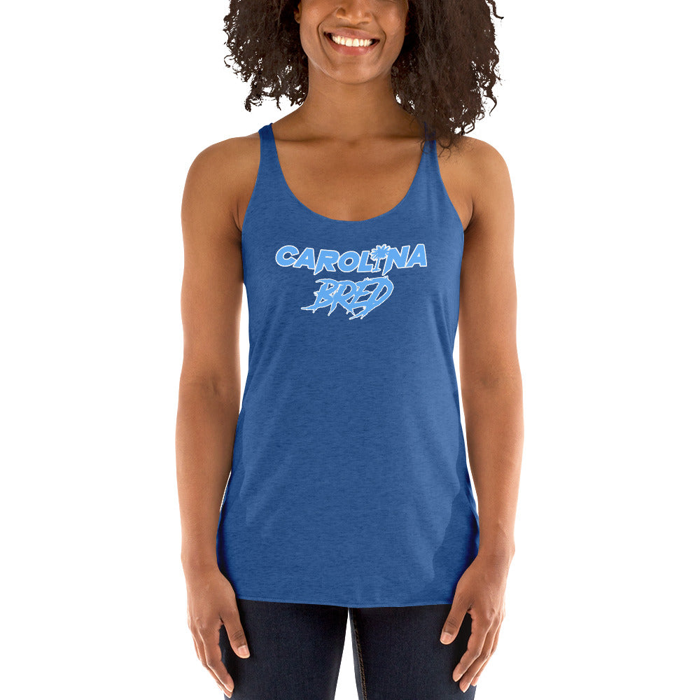 Carolina Bred - Light Blue Scheme Lady Racerback Tank