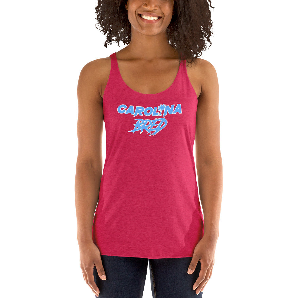 Carolina Bred - Light Blue Scheme Lady Racerback Tank